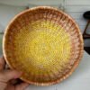 Medium size basket made from sunset coloured raffia