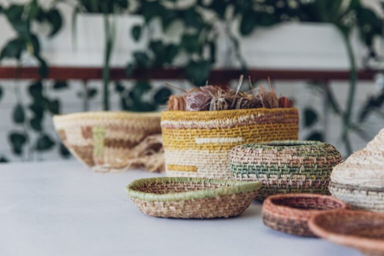 Baskets made from Raffia